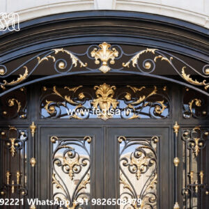 Luxury Iron House Elevation Front Design No-3290
