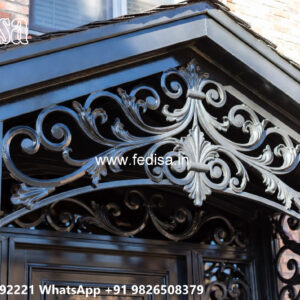 House Elevation Iron Design with Stylish Artistic Elements No-3295