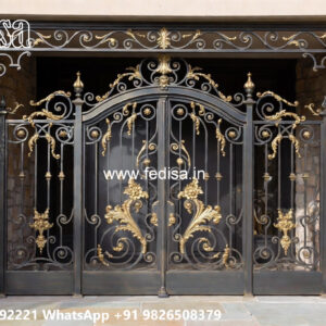 House Elevation Iron Design with Stylish Luxury Detailing No-3341