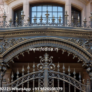 House Elevation Iron Design with Premium Structural Detailing No-3345