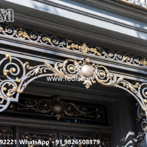 House Elevation Iron Design with Elegant Architectural Features No-3373