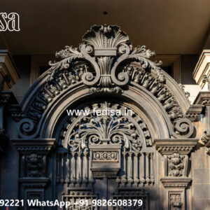House Elevation Iron Design with Contemporary Structural Elegance No-3403