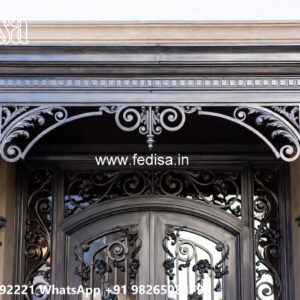 House Elevation Iron Design with Elegant Structural Detailing No-3462