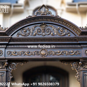 Decorative Iron Exterior House Front Inspirations No-3464
