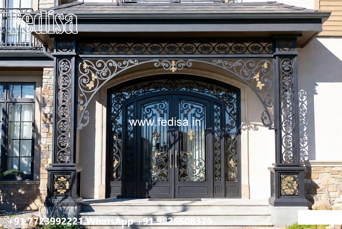 Modern Decorative Iron House Front Ideas No-3472
