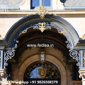 House Elevation Iron Design with Contemporary Artistic Style No-3474
