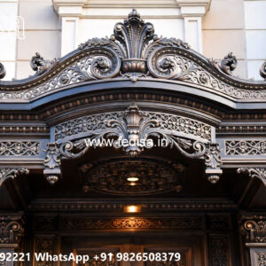 Villa Elevation Iron Design with Decorative Elements No-3530