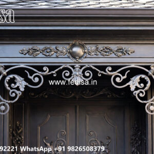 Villa Elevation Iron Design with Contemporary Architecture No-3534