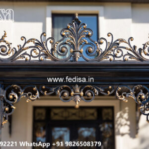 Elegant Villa Elevation Iron Mesh Concepts No-3536