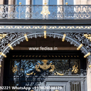 Villa Elevation Iron Design with Contemporary Structural Beauty No-3589