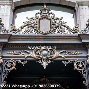 Luxury Villa Elevation Iron Geometric Concepts No-3603