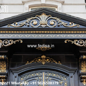 Villa Elevation Iron Design with Stylish Structural Appeal No-3604
