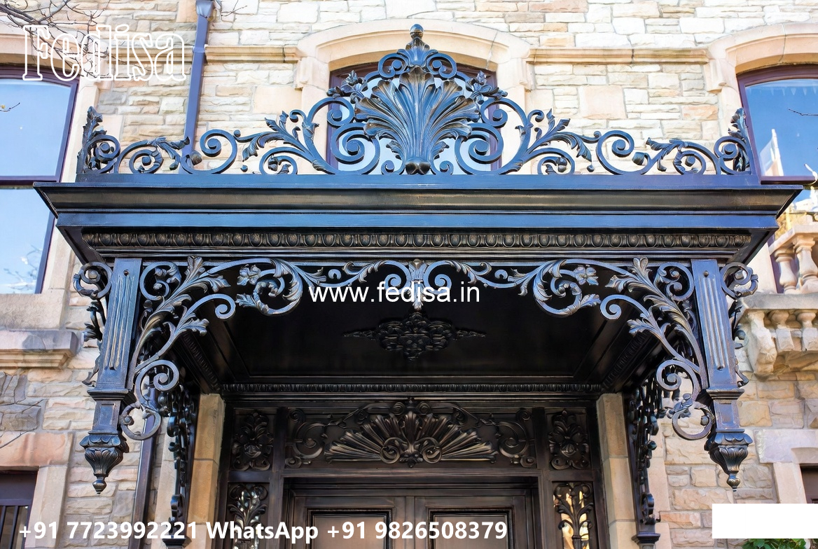 Villa Elevation Iron Design with Contemporary Exterior Patterns No-3611