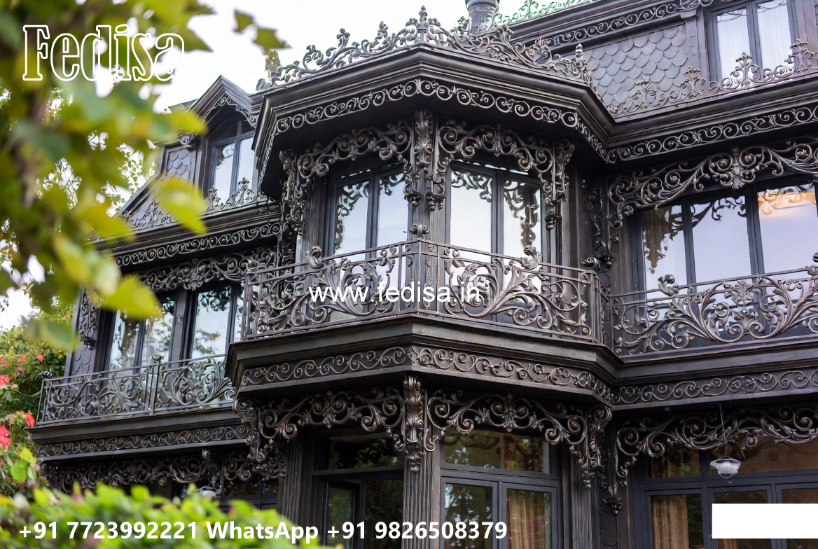 Luxury Villa Front Iron Wall Inspirations No-3618