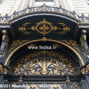 Villa Elevation Iron Design with Attractive Structural Style No-3658