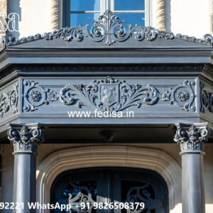 Contemporary Villa Front Iron Wall Inspirations No-3660
