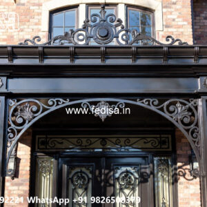 Villa Elevation Iron Design with Stylish Architectural Beauty No-3731