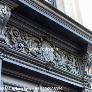 Villa Elevation Iron Design with Attractive Exterior Appeal No-3814