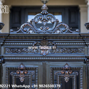 Villa Elevation Iron Design with Artistic Structural Appeal No-3825