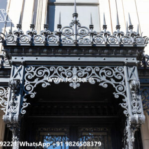 Villa Elevation Iron Design with Attractive Artistic Patterns No-3848