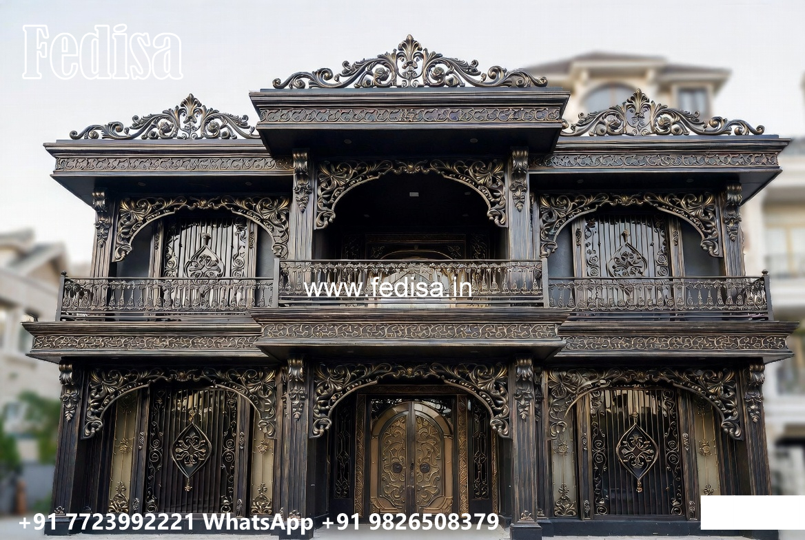 Villa Elevation Iron Design with Premium Front Inspirations No-3911