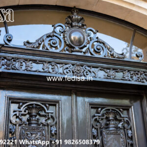 Villa Elevation Iron Design with Attractive Artistic Framework No-3914