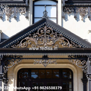 Villa Elevation Iron Design with Attractive Decorative Patterns No-3990